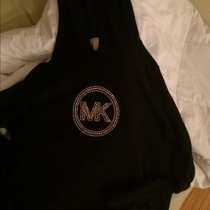 Michael Kors hooded, light weight black shirt